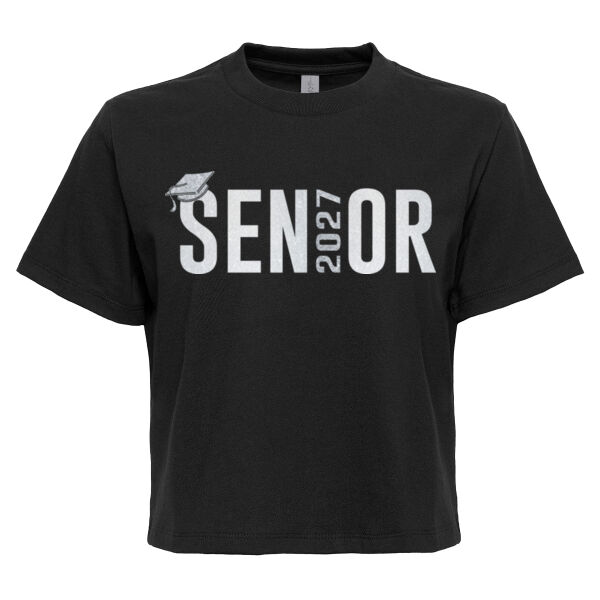 2027 Senior  Glitter Women's Boxy Tee Thumbnail